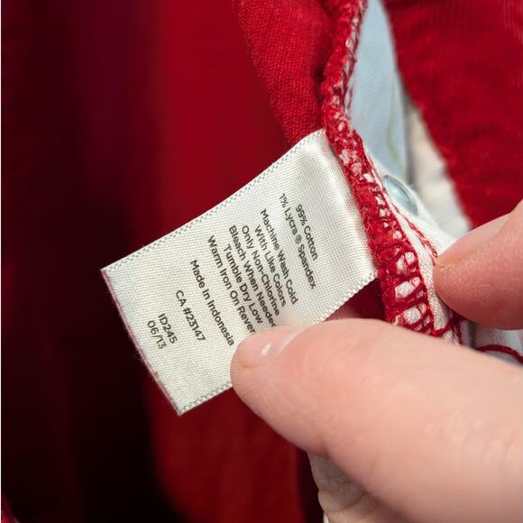 Talbots Women's Plus Sz 22W Heritage Red Corduroy Pants Straight Leg - Picture 6 of 6